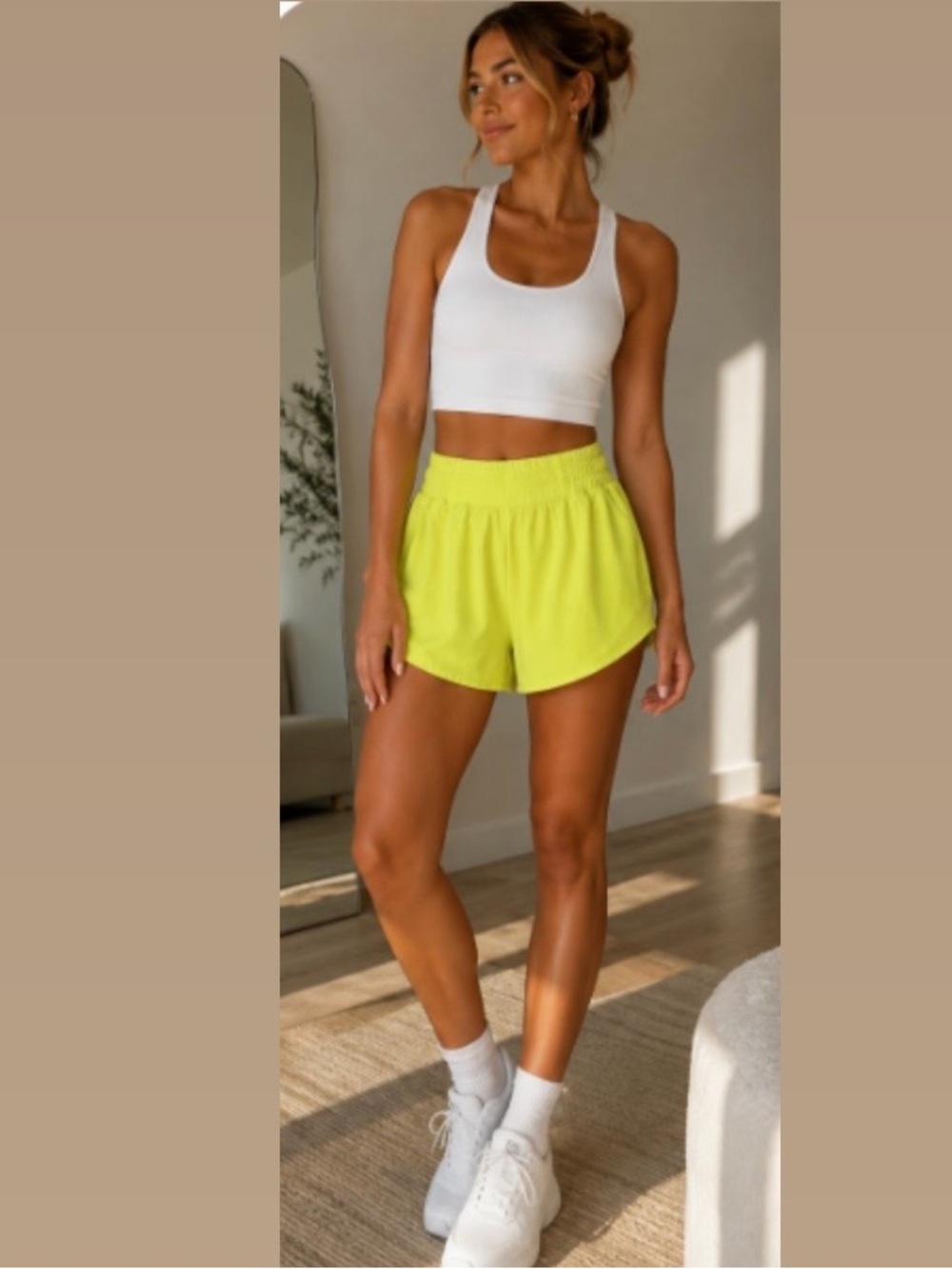 Lululemon Hotty Hot Runner Shorts Highlighter Yellow Women’s 2 Tall